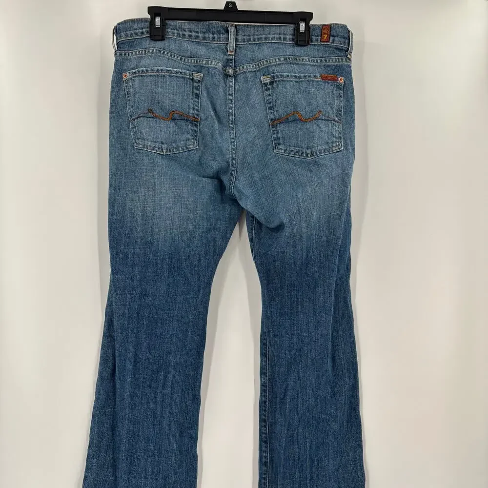 7 For All Mankind Mens 34x34 Blue Standard Button Fly 5 Pocket Jeans